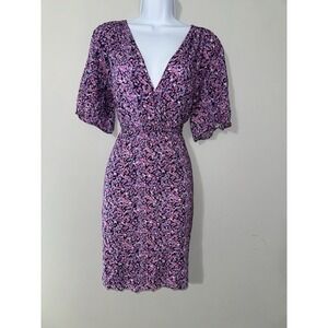 Tulip Creations Ruched Waist Flowy Short Sleeve‎ Dress EUC Size S